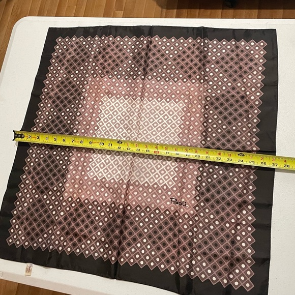 Vintage Gino Paoli Acetate Scarf Polka Dots Square Retro Mid Century Mod Art - Picture 8 of 8